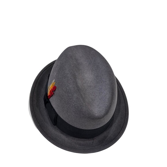 Henry The Hatter Detroit Mens Size 6 7/8 Gray Genuine Fur Felt Derby Fedora Hat - Picture 7 of 14